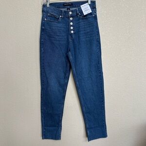 NWT Calvin Klein Jeans Women’s Blue High Rise Slim Raw Hem 8P/29 Button Fly